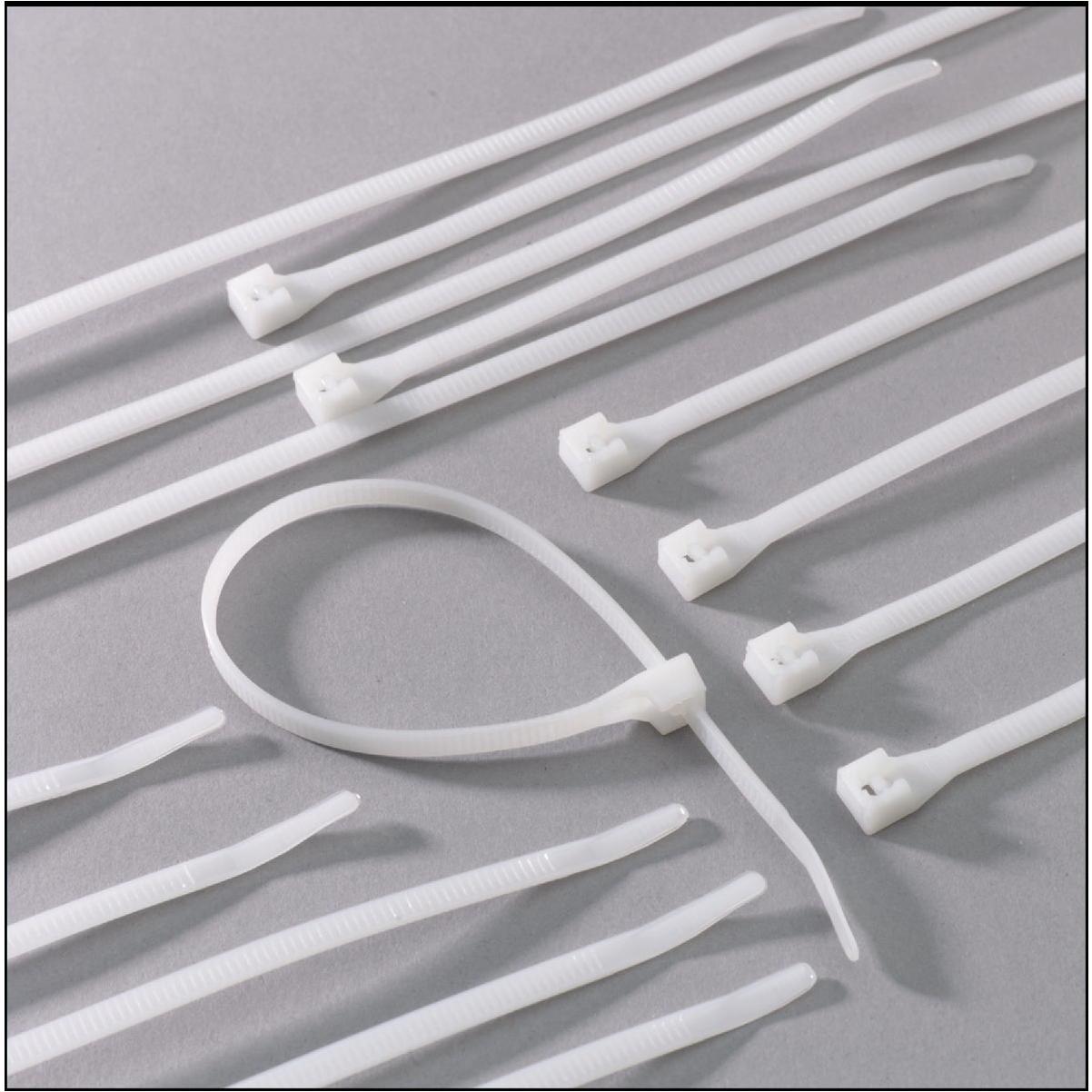 Gardner Bender DoubleLock 8 In. x 0.17 In. Natural Color Nylon Cable Tie (20-Pack)