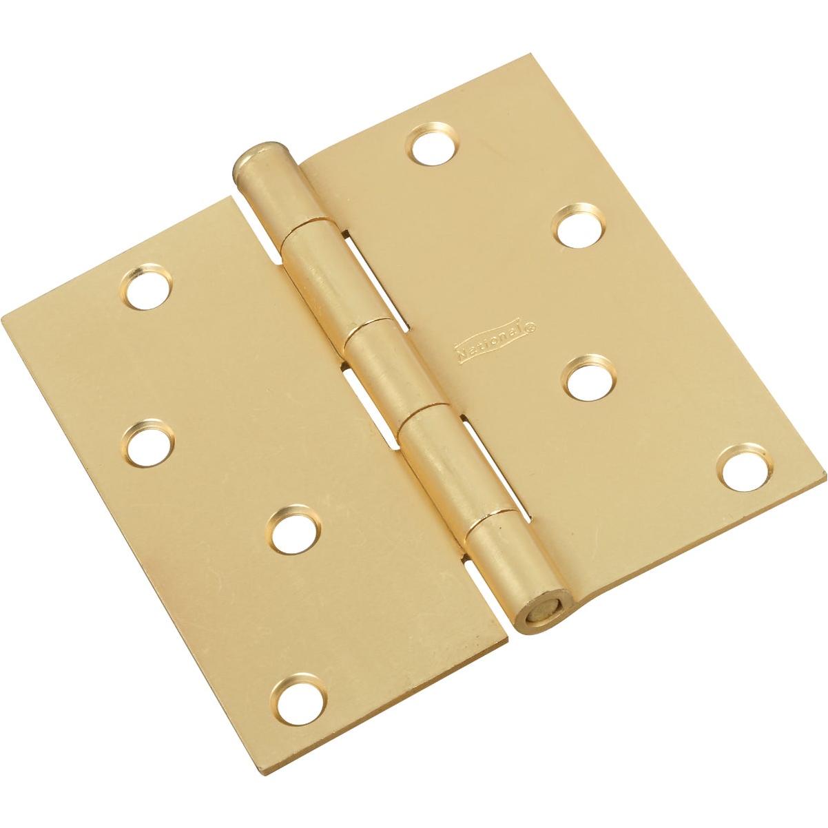 National Hardware 4 In. Square Satin Brass Door Hinge
