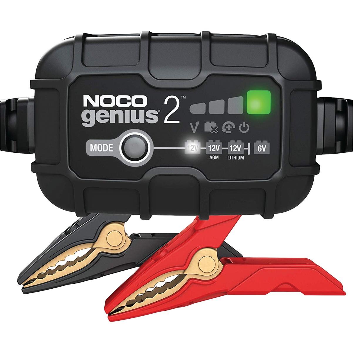 NOCO Genius 6V and 12V 2A Auto Battery Charger, Battery Maintainer, and Battery Desulfator