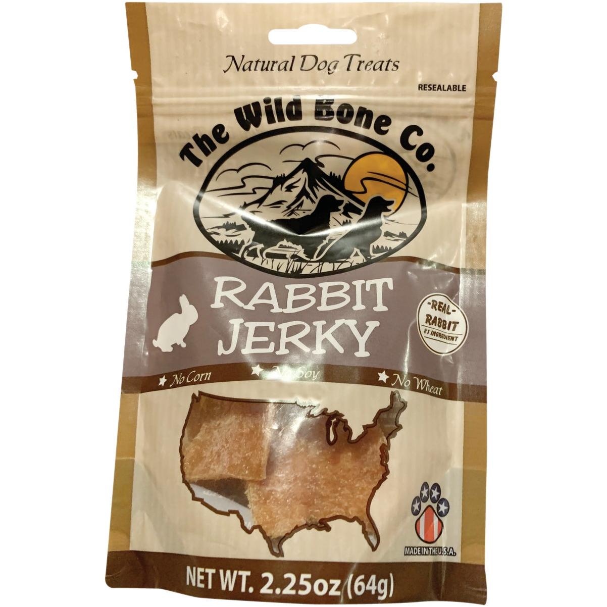 The Wild Bone Company Rabbit Jerky Dog Treat, 2.25 Oz.