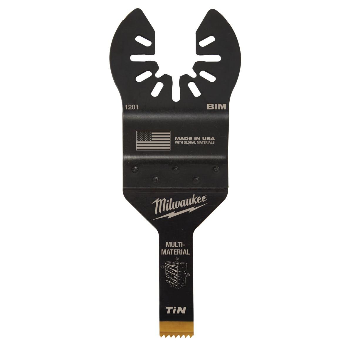 Milwaukee OPEN-LOK 3/8 In. TITANIUM CHARGED Bi-Metal Multi-Material Oscillating Multi-Tool Blade