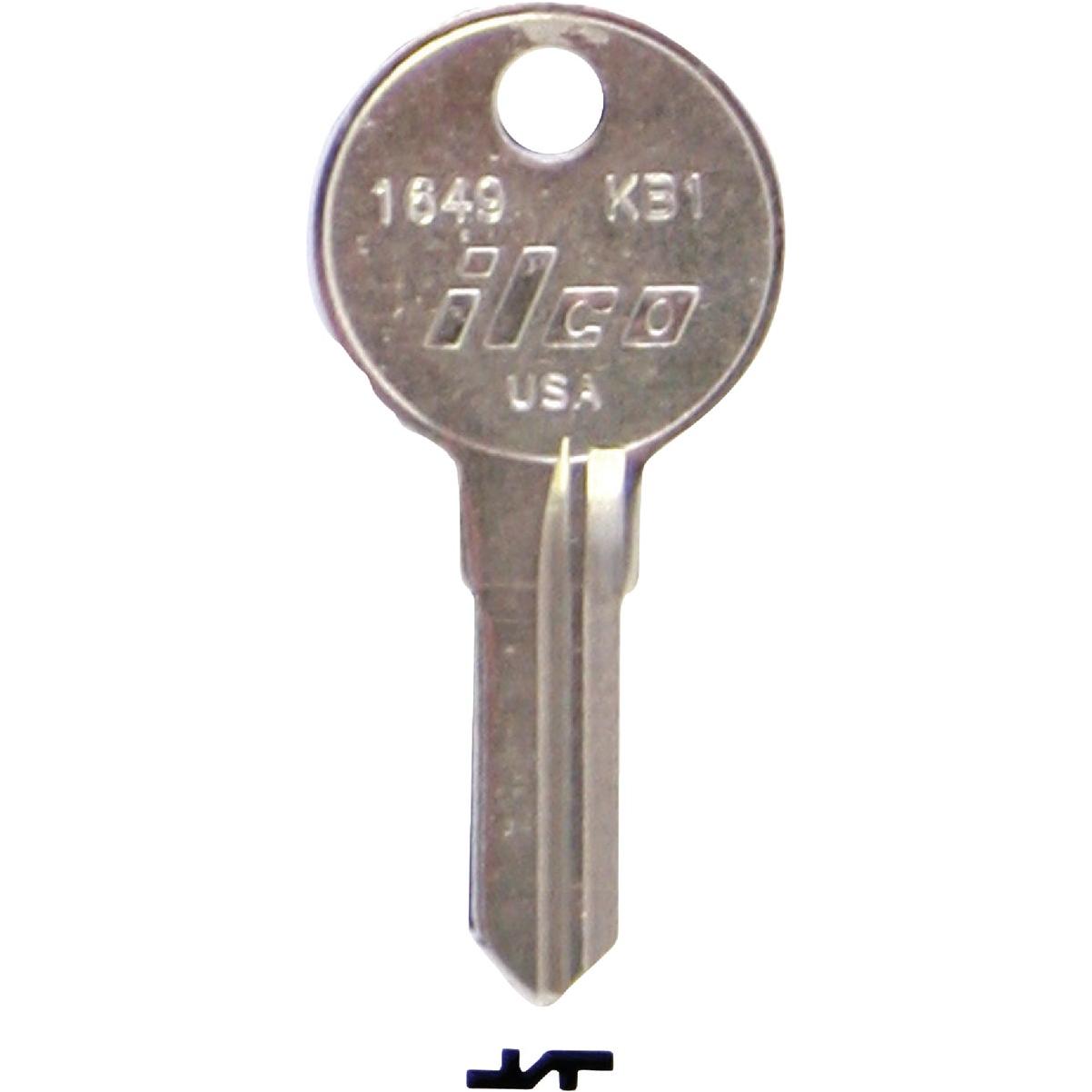 ILCO Kimball Nickel Plated File Cabinet Key KB1 / 1649 (10-Pack)