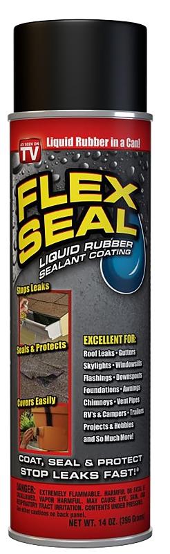 Flex Seal FSR20 Rubberized Spray Coating, Black, 14 oz, Can