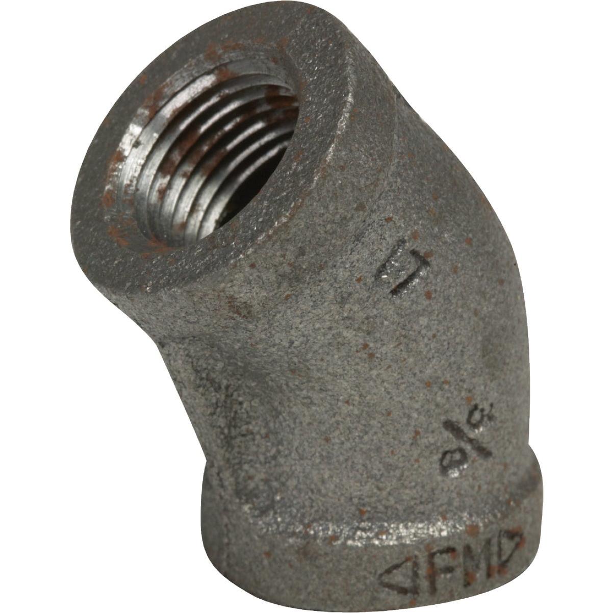 Anvil 2 In. 45 Deg. Malleable Black Iron Elbow (1/8 Bend)