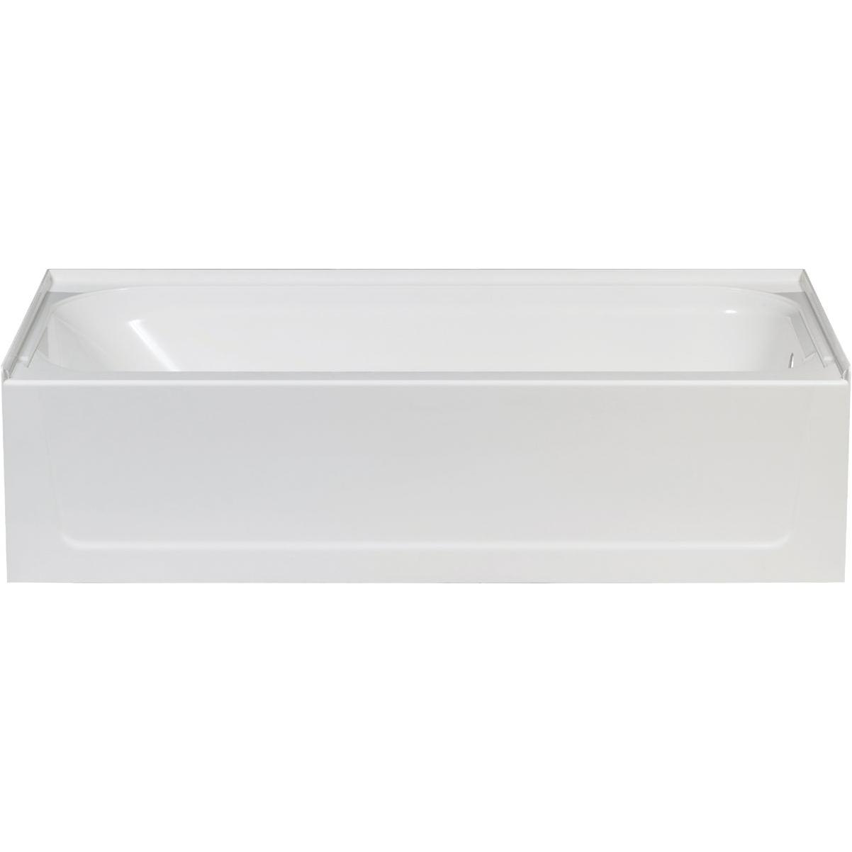 Mustee Topaz 60 In. L x 30 In. W x 16-1/2 In. D Right Drain Bathtub in White