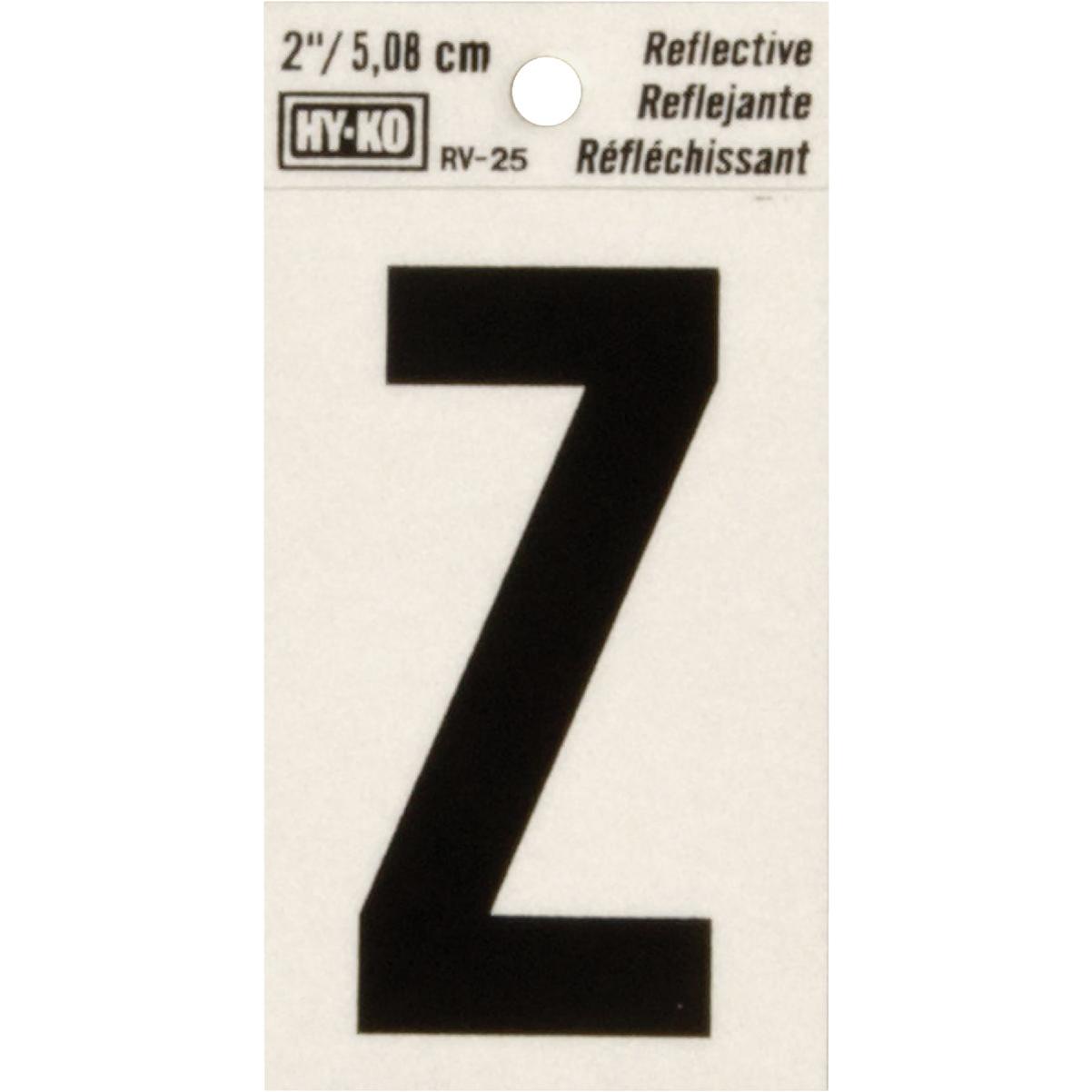 Hy-Ko Vinyl 2 In. Reflective Adhesive Letter, Z