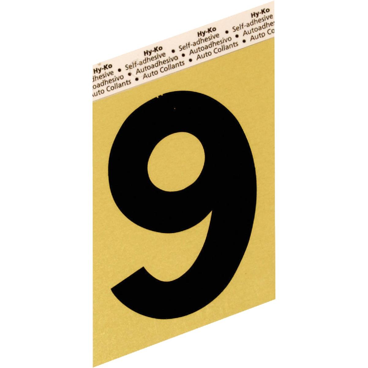 Hy-Ko Aluminum 3-1/2 In. Non-Reflective Adhesive Number Nine