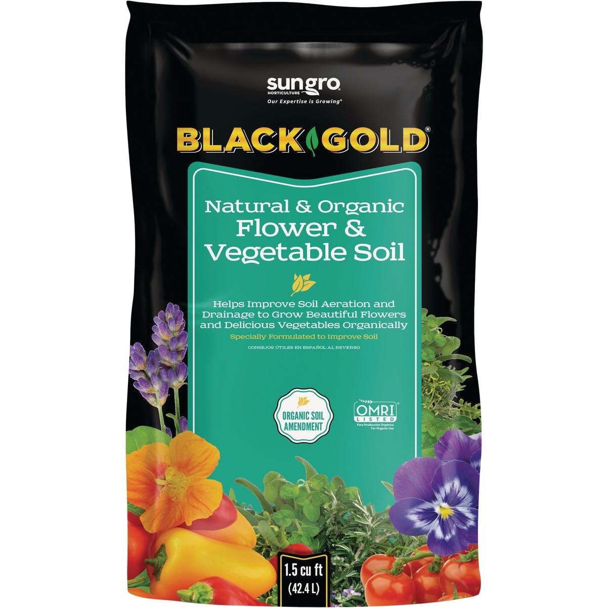 Black Gold 1.5 Cu. Ft. 23 Lb. Natural & Organic Flower & Vegetable