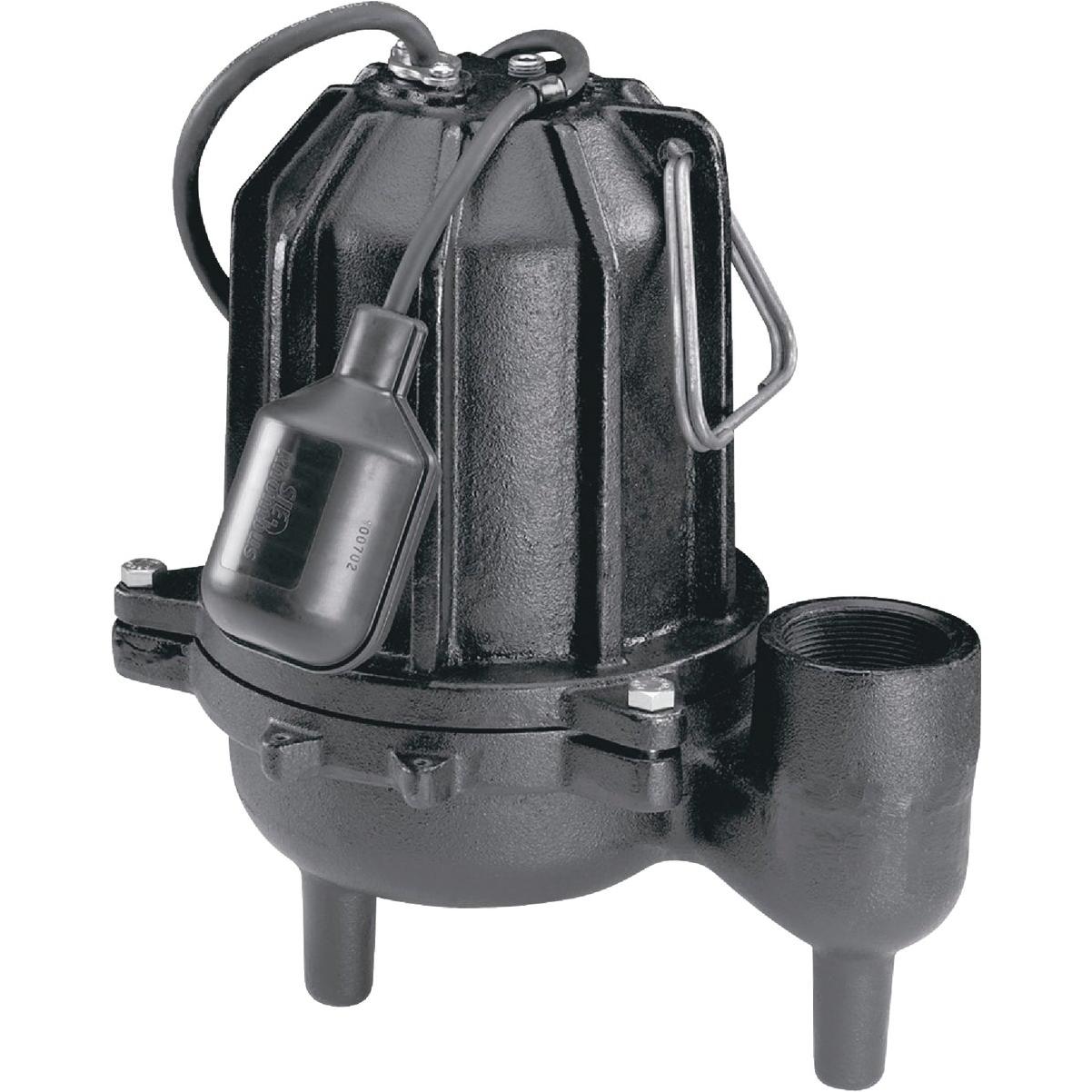 Wayne 1/2 H.P. Cast Iron Sewage Ejector Pump with Piggyback Tether Switch
