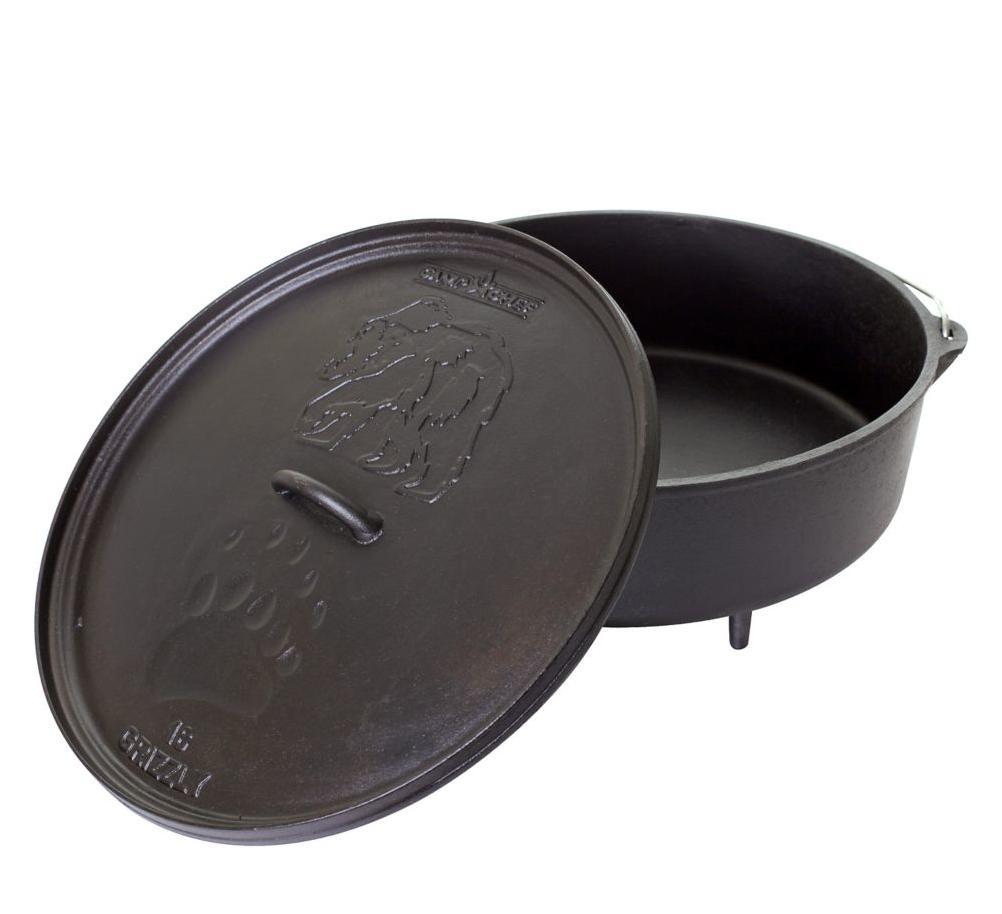 Camp Chef Pre-Seasoned 12-Quart Cast Iron Dutch Oven 