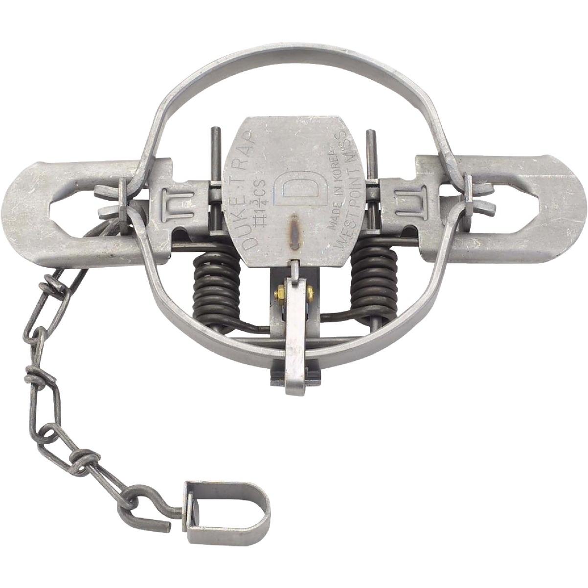 Duke Traps 5.25 In. Jaw Spread Steel Coil Spring Bobcat, Coyote, Fox, & Raccoon Trap