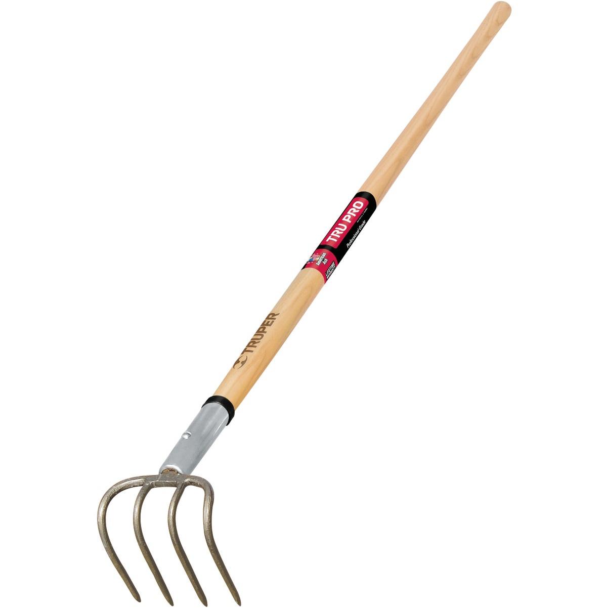 Truper Tru Pro 4-Tine 60 In. Wood Handle Garden Cultivator