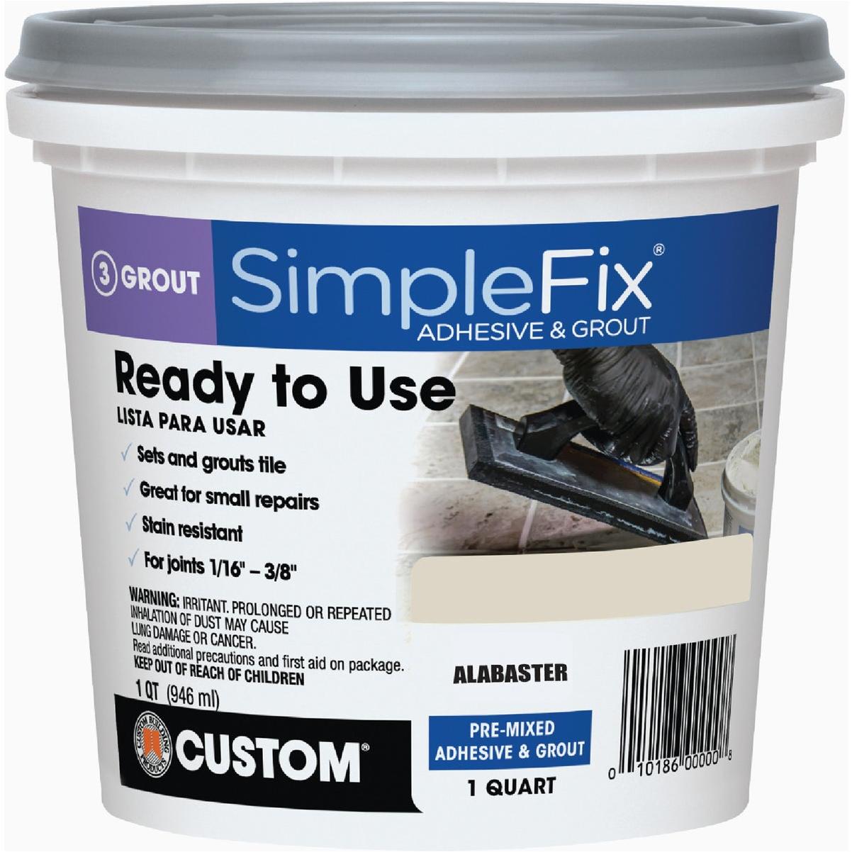 Custom Building Products Simplefix Quart Alabaster PreMixed Sanded