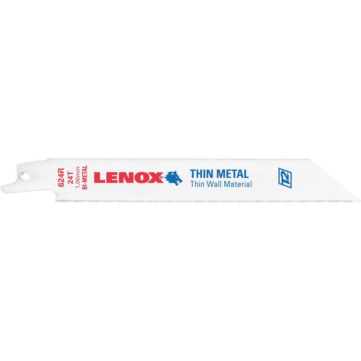 Lenox MULTIWOLF WAVE EDGE 6 In. 24 TPI Thin Metal Reciprocating Saw Blade (5-Pack)
