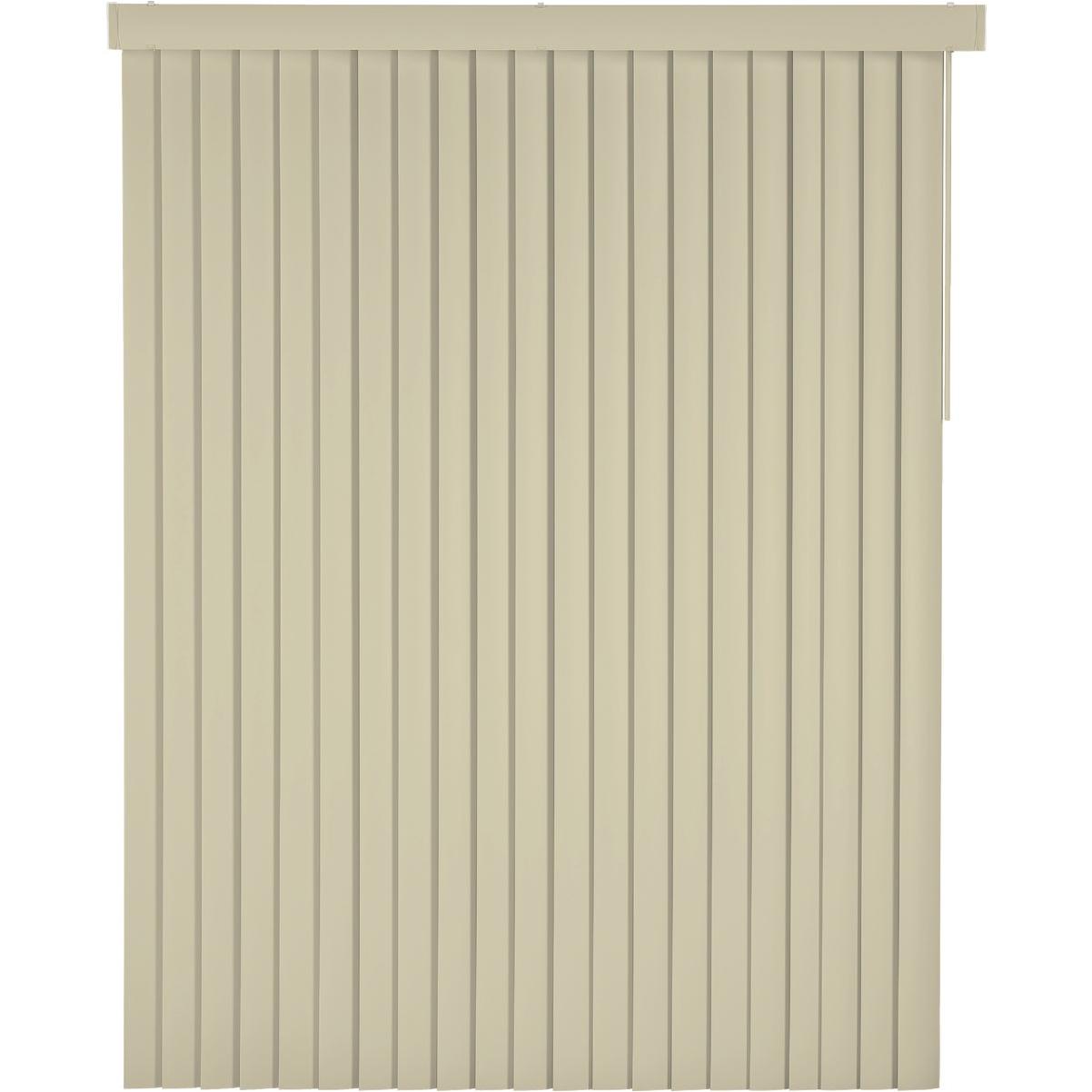 Home Impressions 78 In. x 84 In. x 3.5 In. Vanilla Vinyl Light Filtering Vertical Cordless Blind