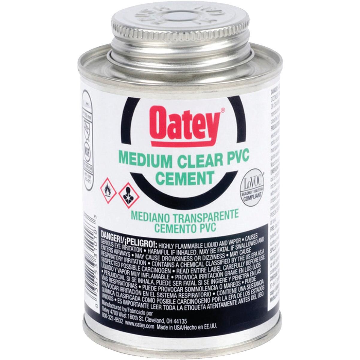 Oatey 4 Oz. Medium Bodied Clear PVC Cement