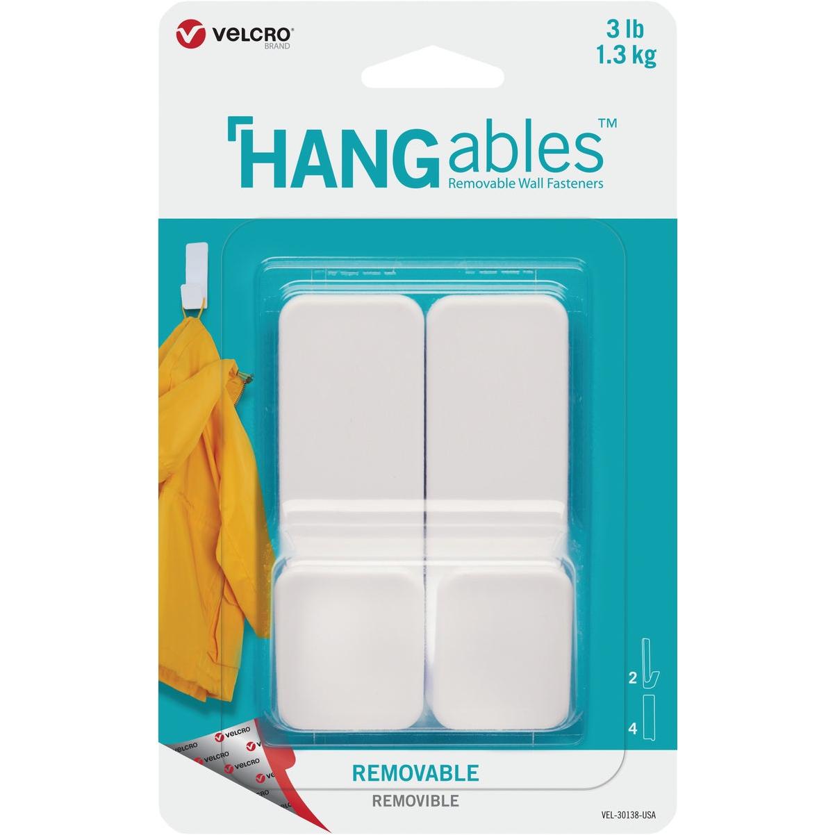 Velcro Brand Hangables 3 Lb. Capacity White Removable Medium Hook (2 Count)