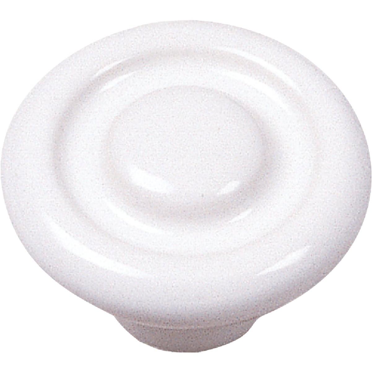 Laurey Porcelain Round 1-3/8 In. White Porcelain Cabinet Knob