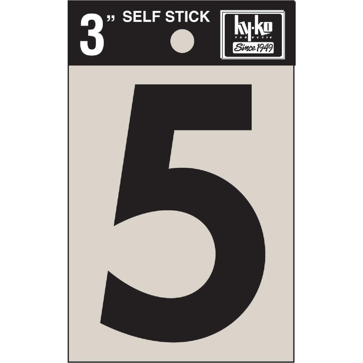 Hy-Ko Vinyl 3 In. Non-Reflective Adhesive Number Five