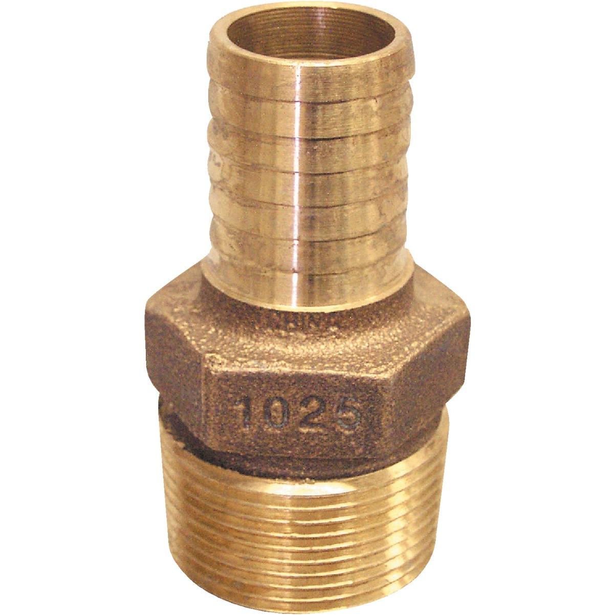 Merrill 1 In. MIP x 1-1/4 In. Insert Red Brass Hose Barb Reducing Adapter