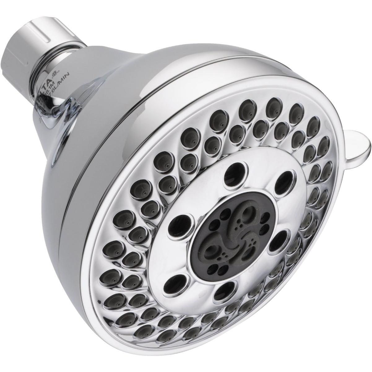 Delta 5-Spray 1.75 GPM H2Okinetic Fixed Shower Head, Chrome