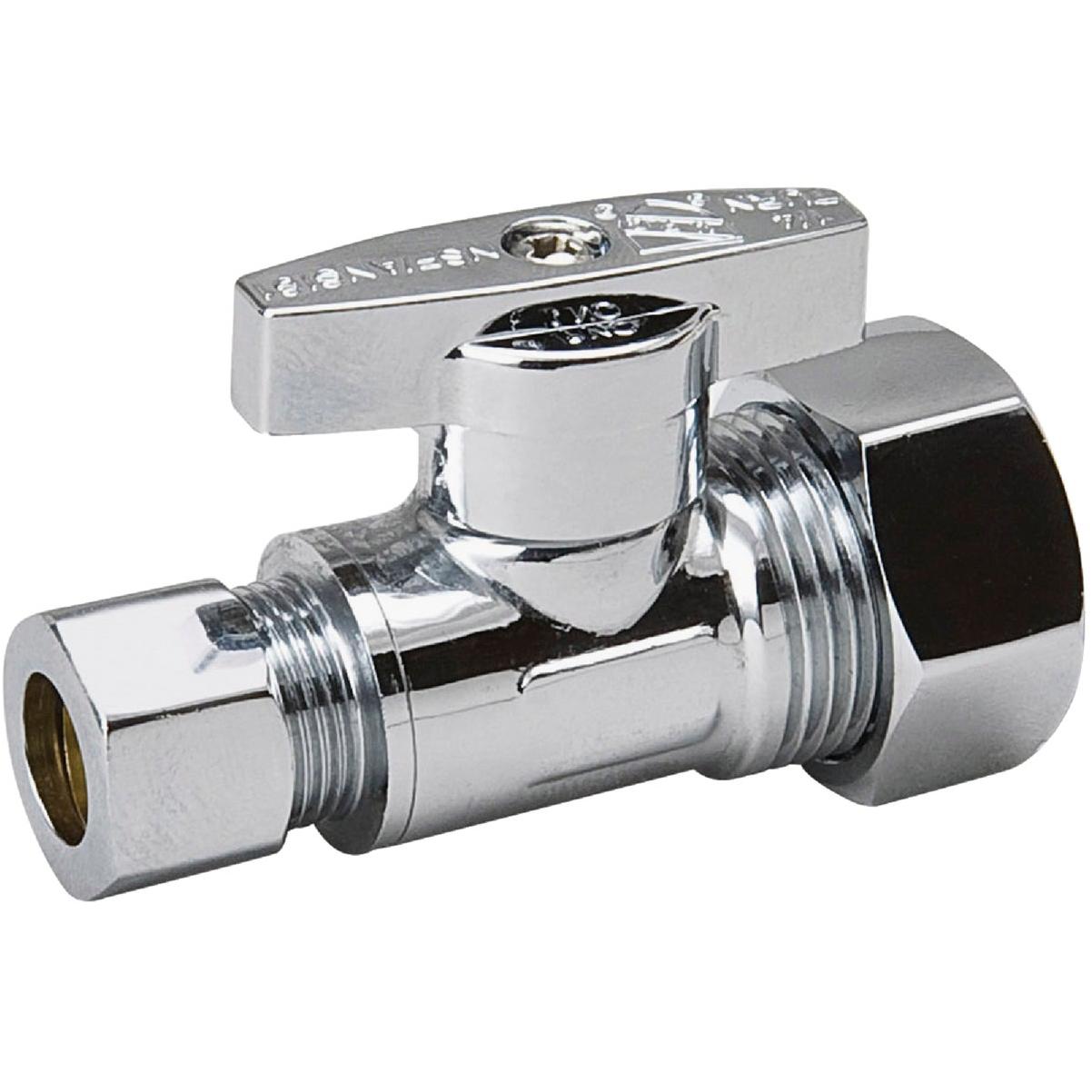 ProLine 5/8 In. COMP x 3/8 In. COMP Chrome-Plated Brass Straight Stop