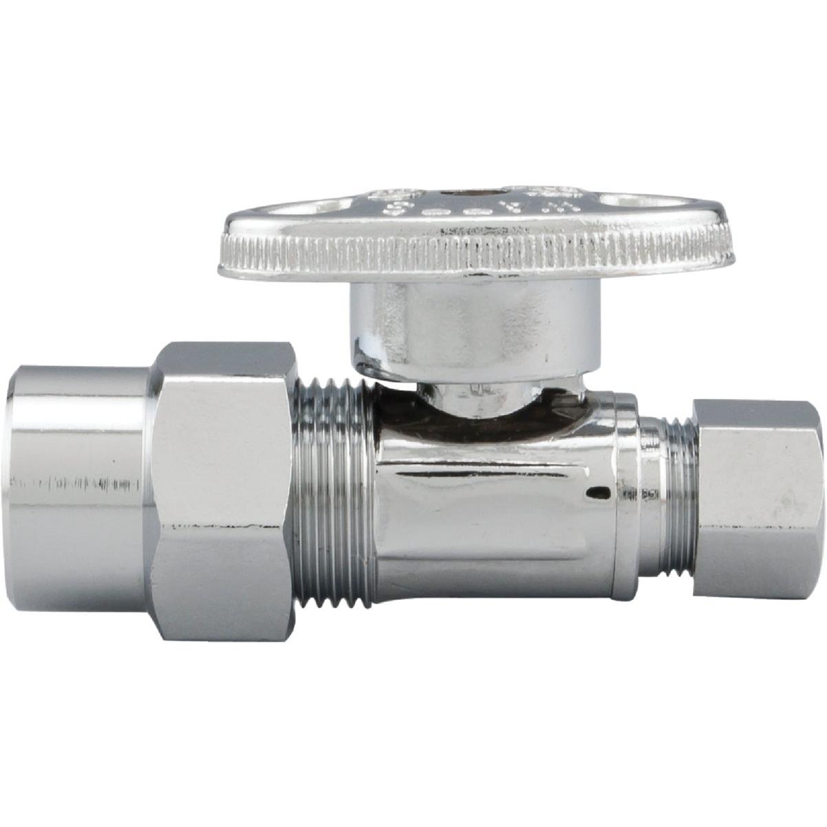 ProLine 1/2 In. CPVC x 3/8 In. COMP Chrome-Plated Brass Straight Stop