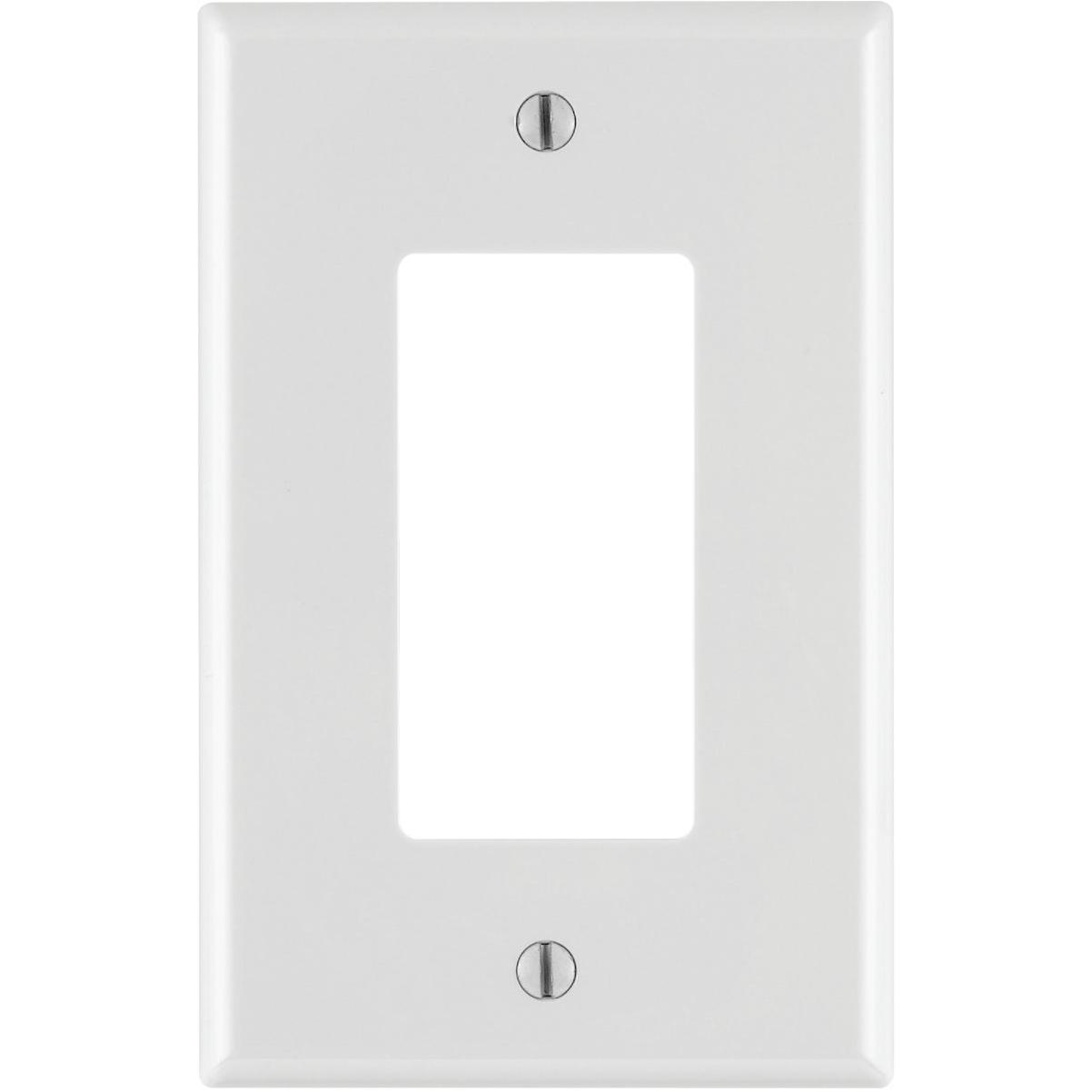 Leviton Decora 1-Gang Thermoplastic Nylon Mid-Way Rocker Wall Plate, White