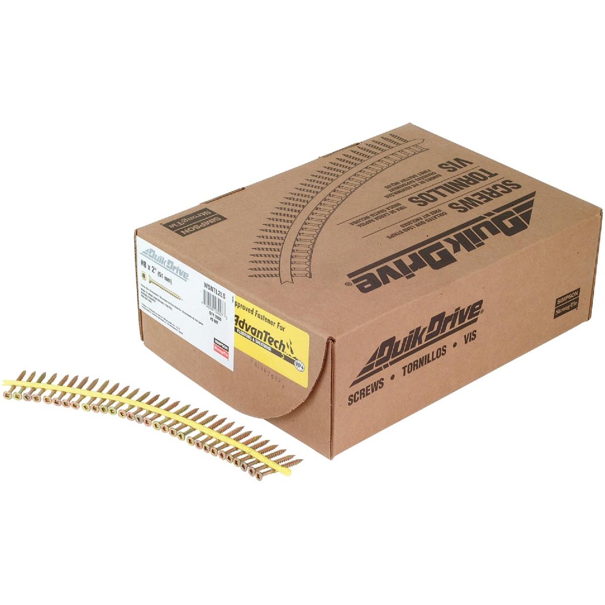 Quick Drive Strong-Drive #9 x 2 In. T-25 WSV Subfloor Collated Wood Screw, Yellow Zinc Finish (2000-Ct.)