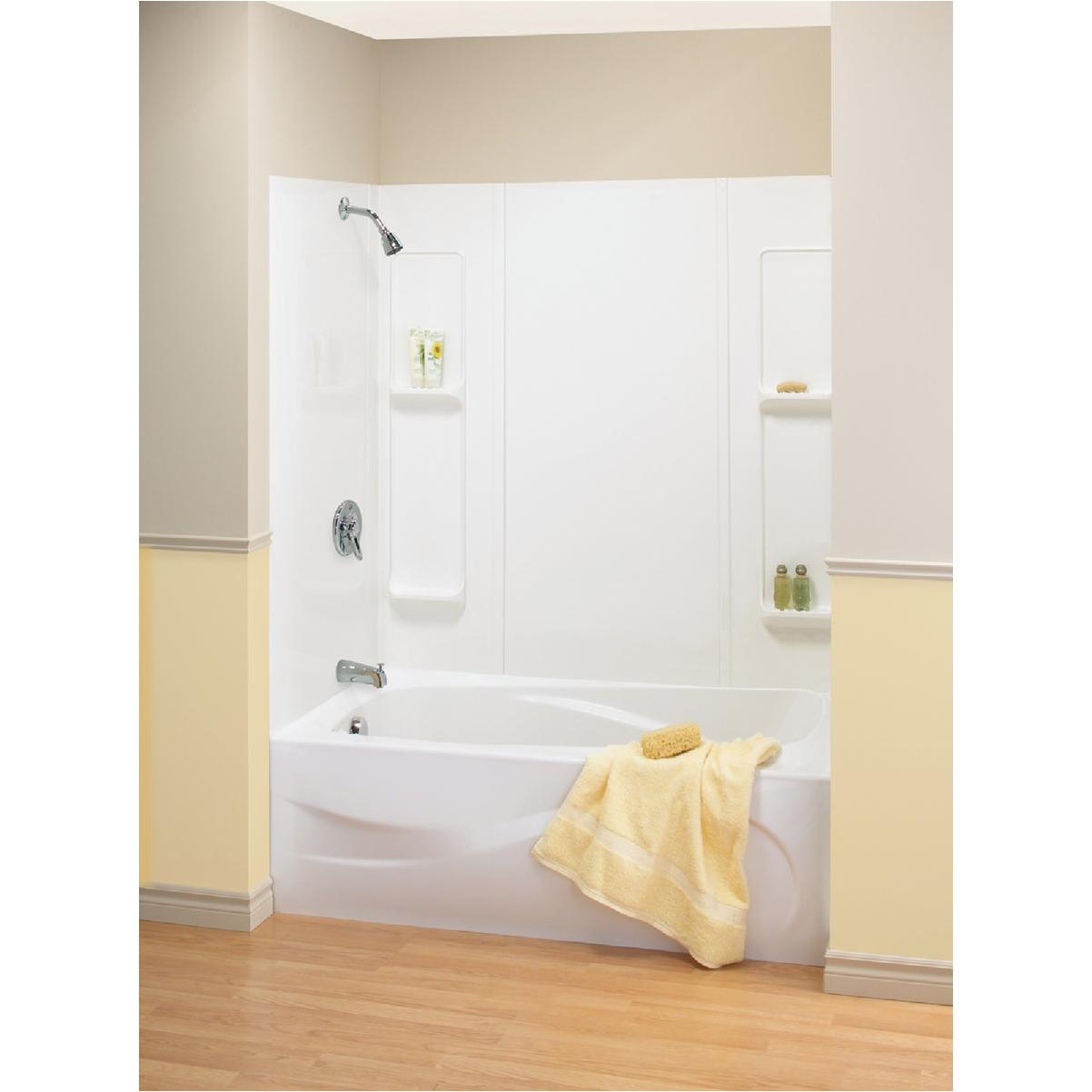 Maax Elan 61 In. W x 31-3/4 In. L x 59 In. H 5-Piece Glue Up Tub Wall Surround in White