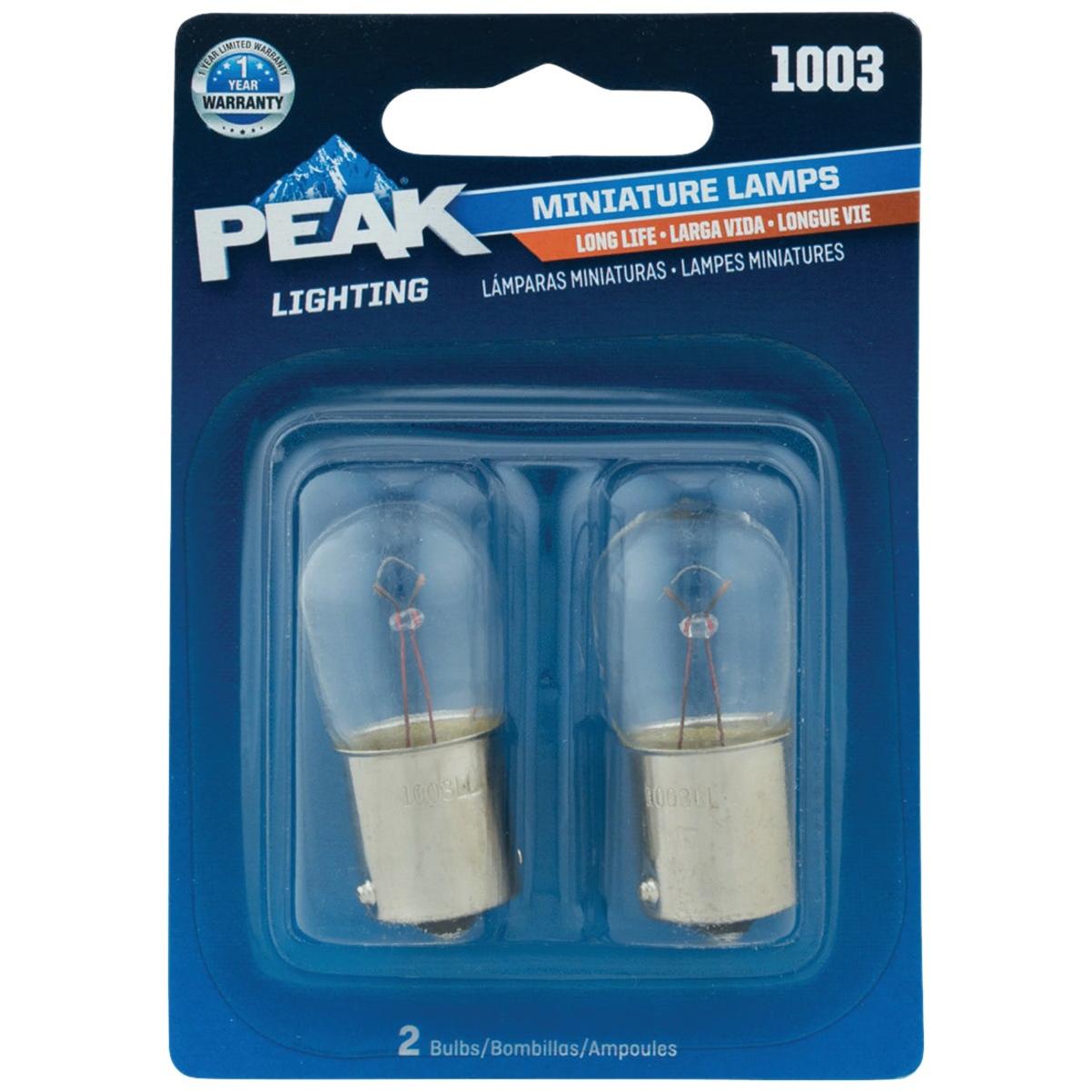 PEAK 1003 12.8V Mini Incandescent Automotive Bulb (2-Pack)