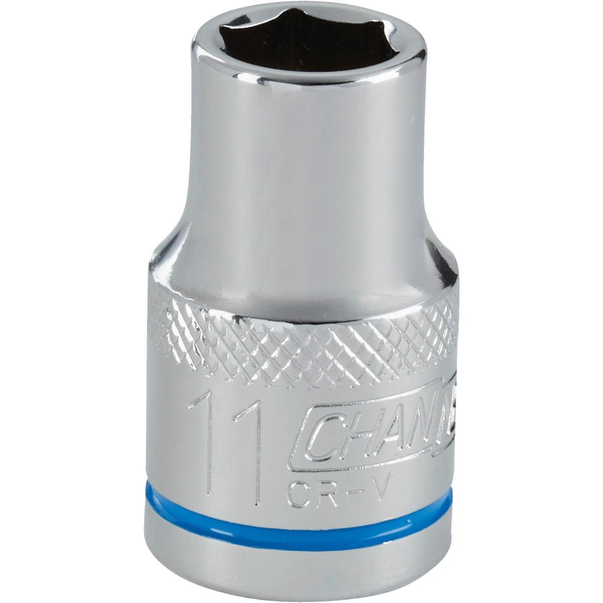 Channellock 1/2 In. Drive 11 mm 6-Point Shallow Metric Socket