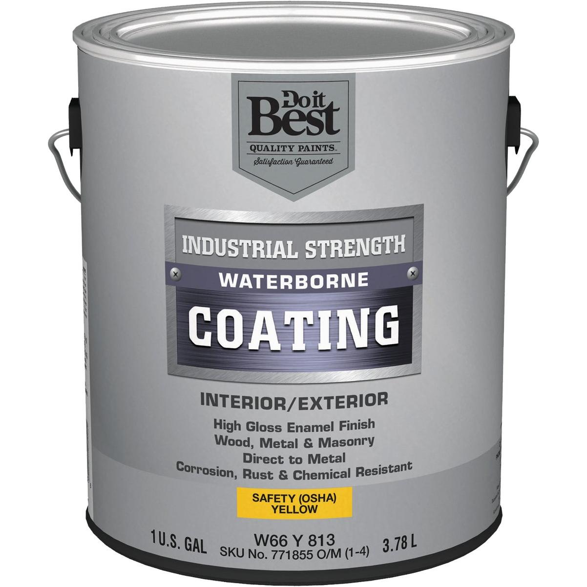 Do it Best Waterborne Industrial Enamel, Osha Yellow, 1 Gal.