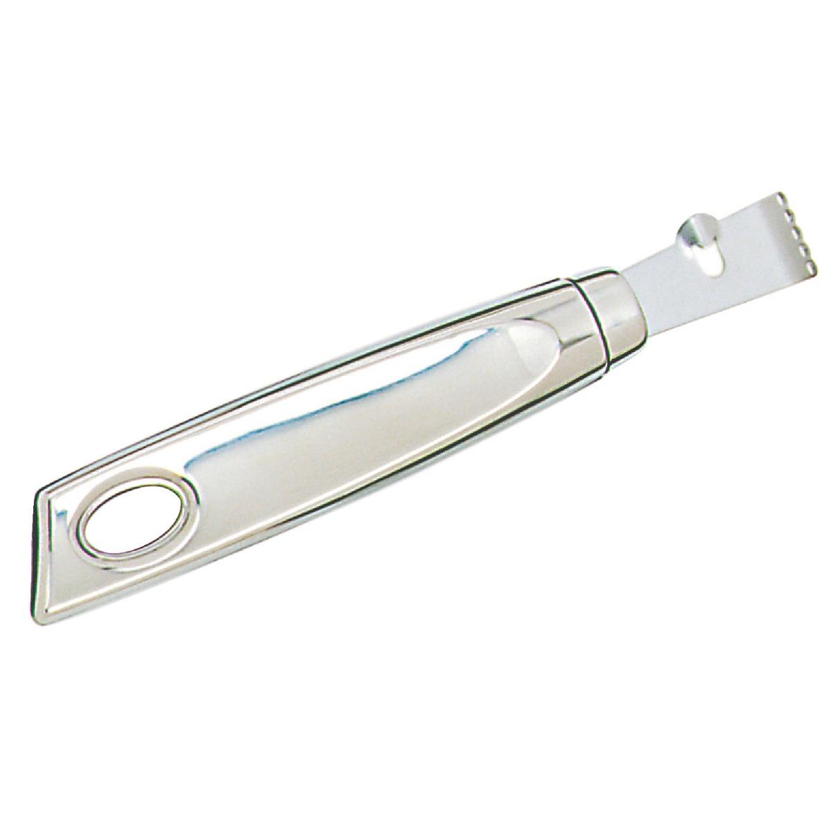 Grip-ez Zester & Stripper - Stainless Steel, Ergonomic Handle, 6.25" Length