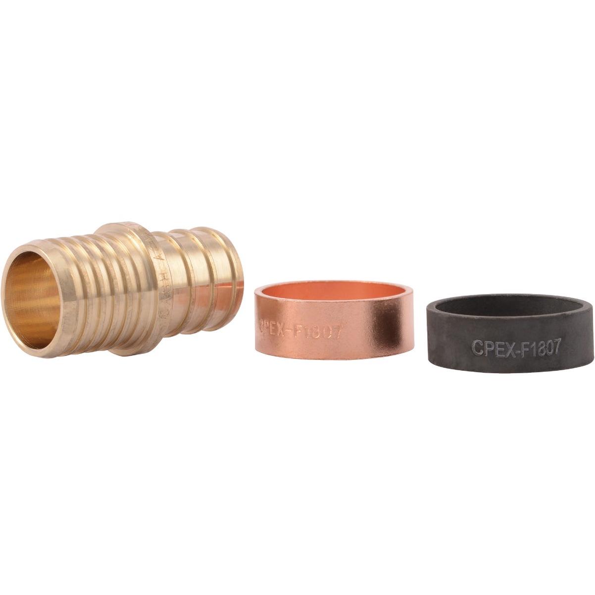 SharkBite Crimp Transition Low Lead 3/4 In. Polybutylene, Brass PEX Coupling