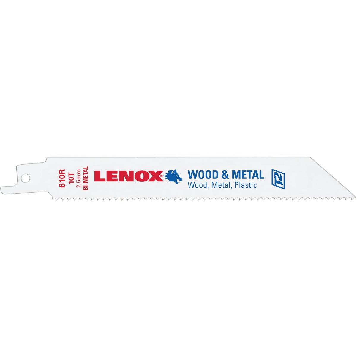 Lenox MULTIWOLF WAVE EDGE 6 In. 10 TPI Multi-Purpose Reciprocating Saw Blade (5-Pack)