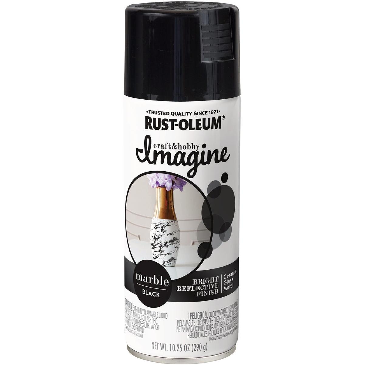 Rust-Oleum 10.25 Oz. Black Marble Spray Paint.