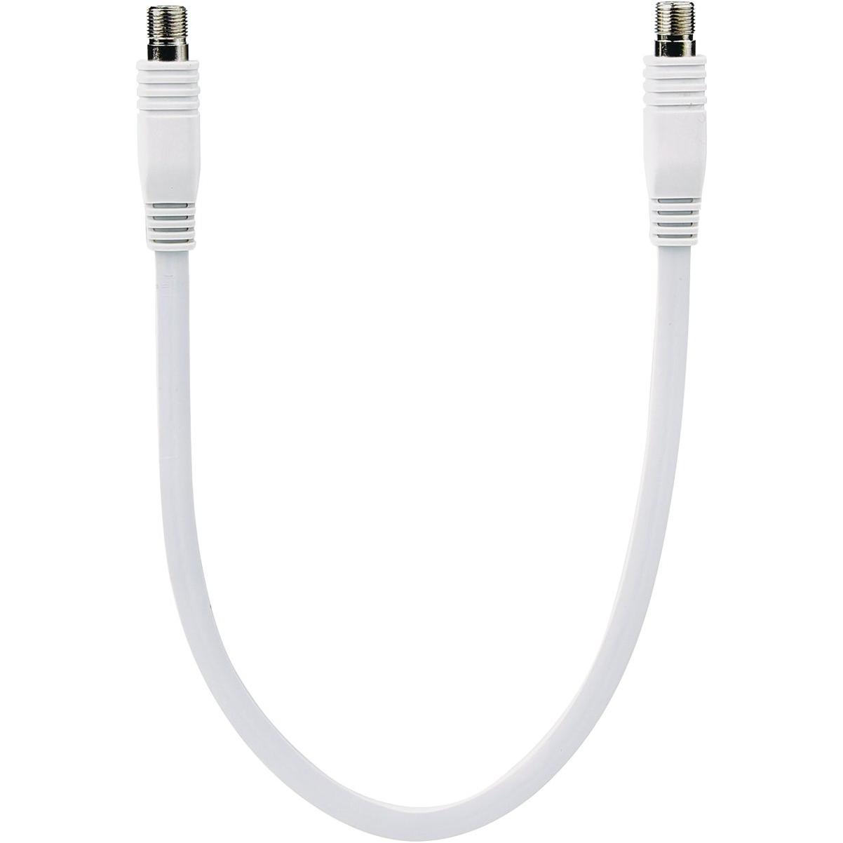 RCA 18 In. White Flat Coax Extension Cable