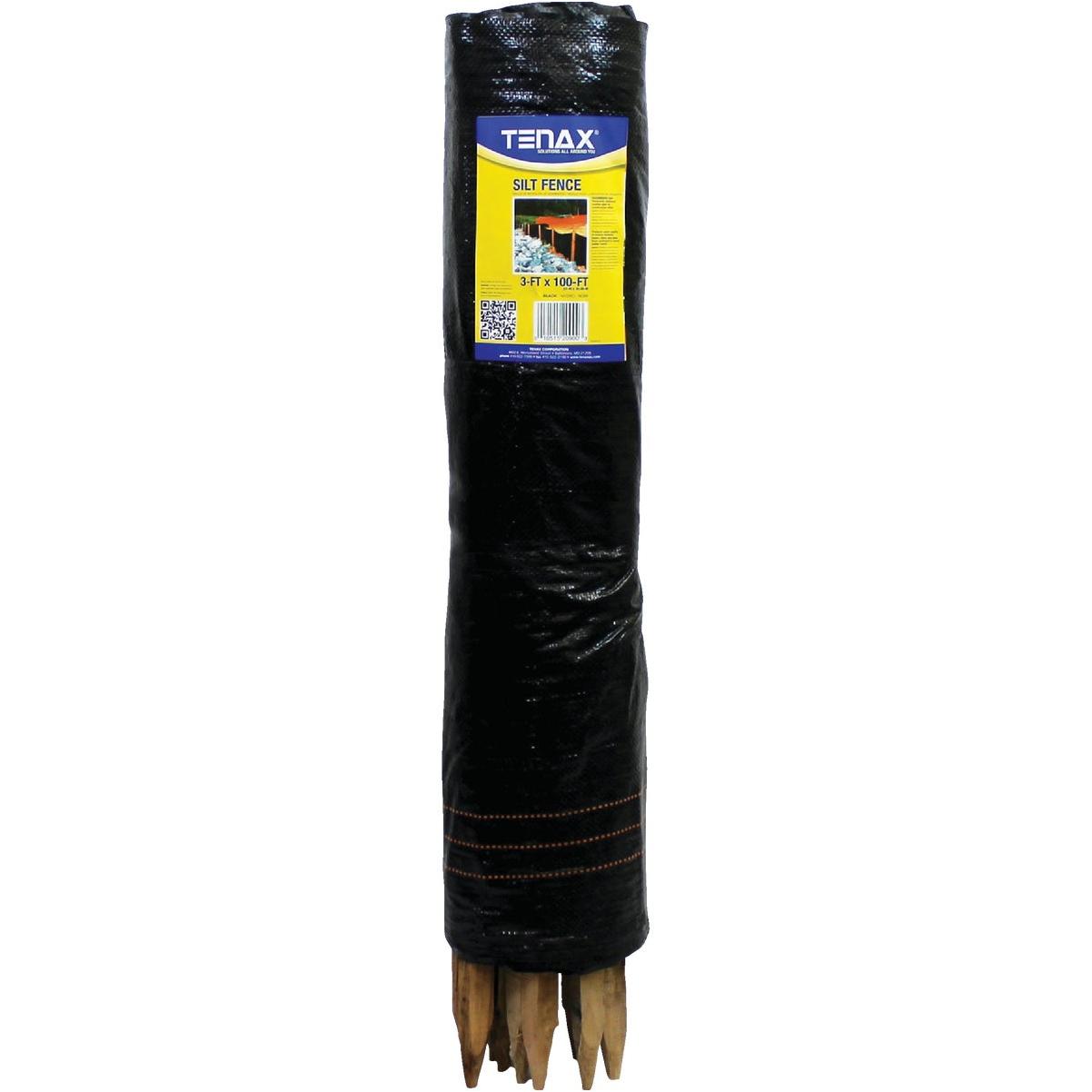 Tenax 3 Ft. H. x 100 Ft. L. Preassembled Black Woven Geotextile Silt Fence