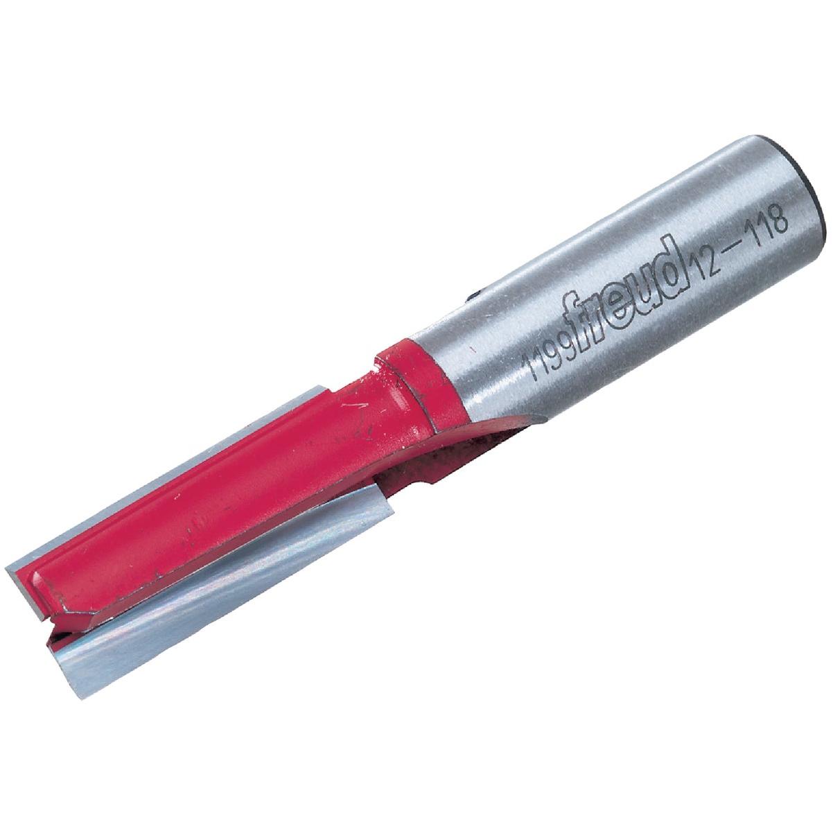Freud 1/2 In. x 1-1/4 In. Double Flute Eclipse Grind Straight Router Bit