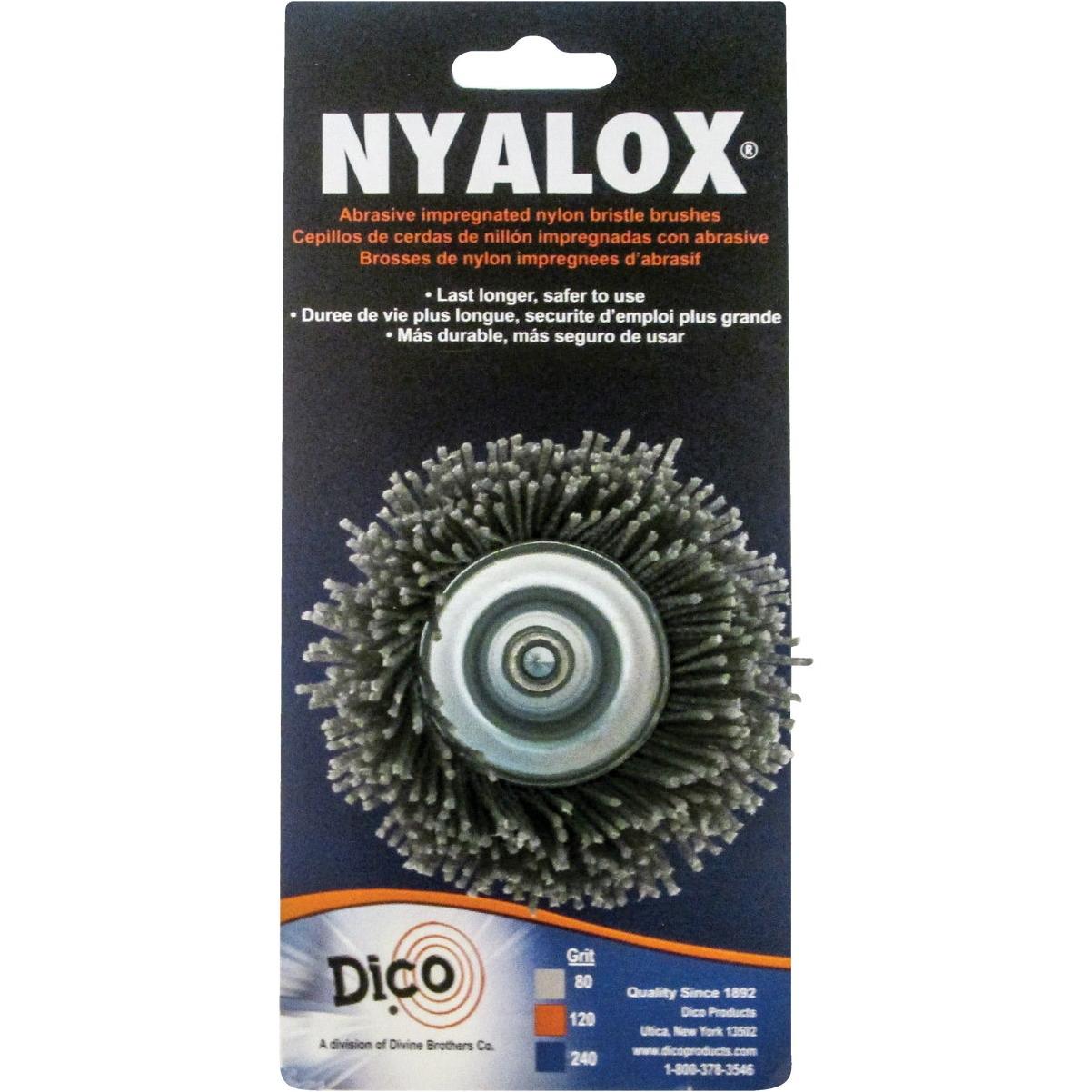 Dico Nyalox 2-1/2 In. Grey Coarse Drill-Mounted Brush