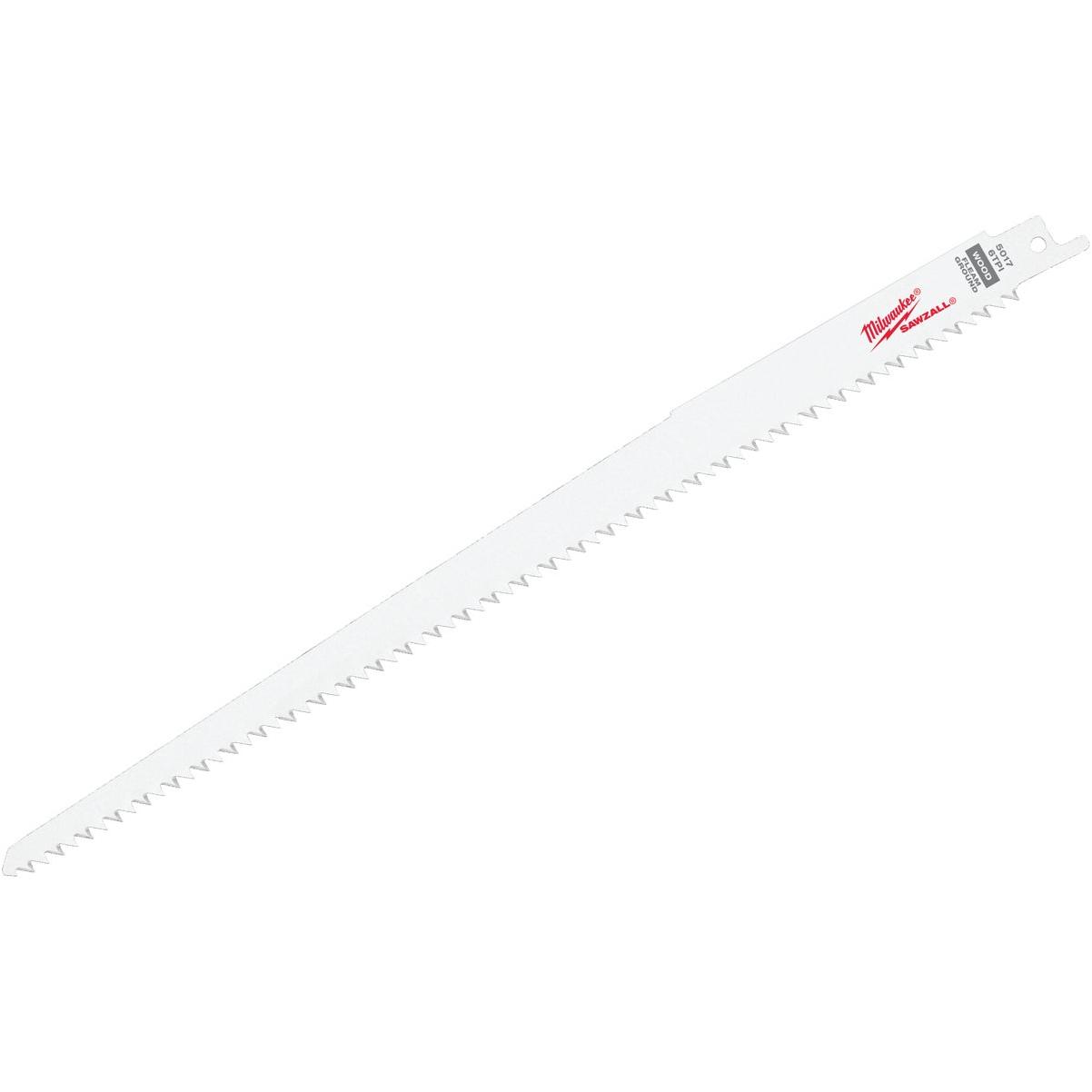 Milwaukee SAWZALL 12 In. 6 TPI Fleam Ground Reciprocating Saw Blade (5-Pack)
