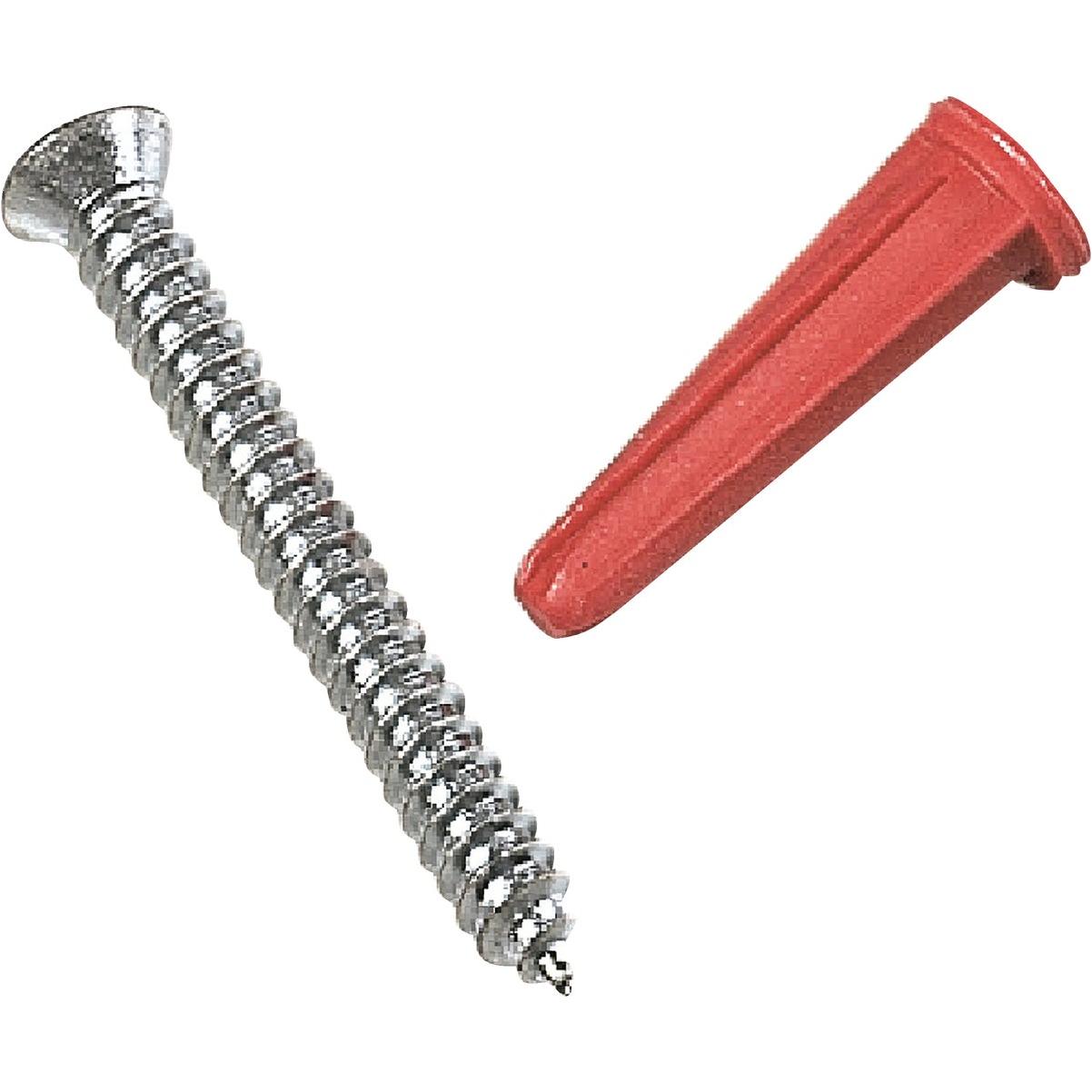 Knape & Vogt 1-1/2 In. Brass Standards Screw & Anchor Set