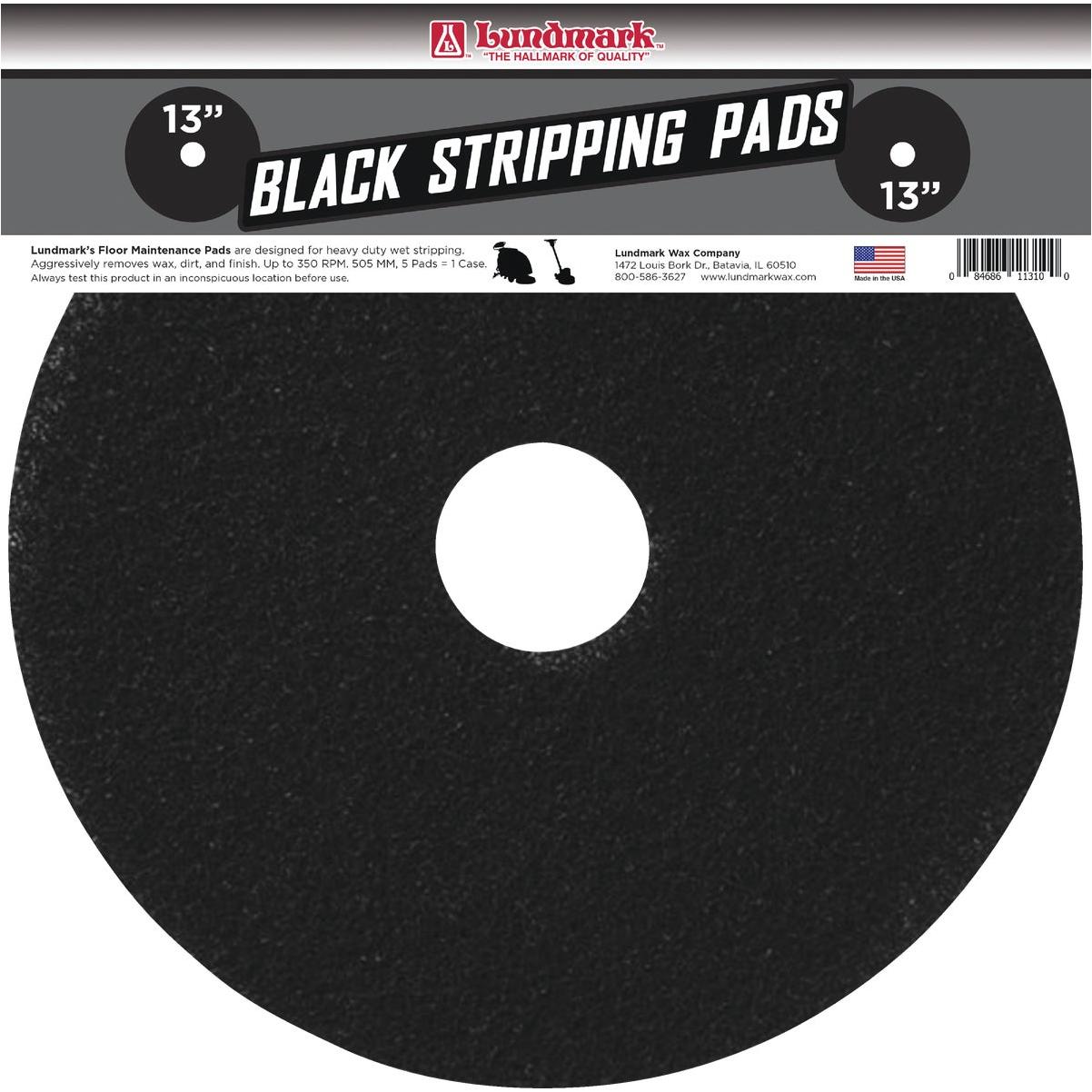 Lundmark 13 In. Thick Line Black Stripping Pad (5-Pack)