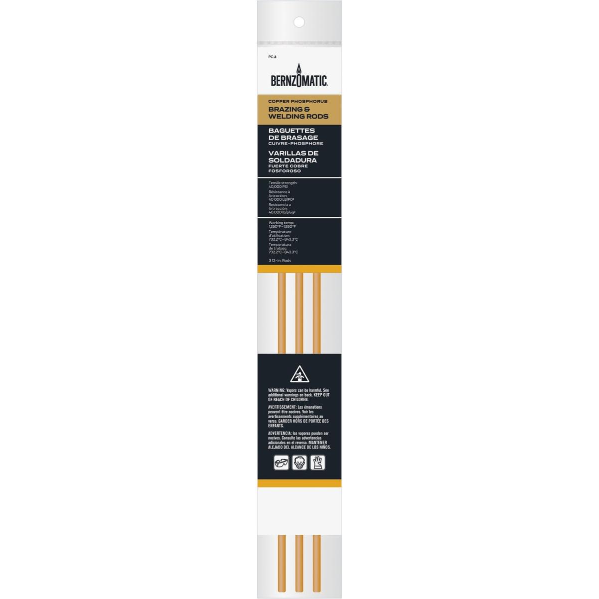 Bernzomatic Copper/Phosporous Welding and Brazing Rod (3-Pack)