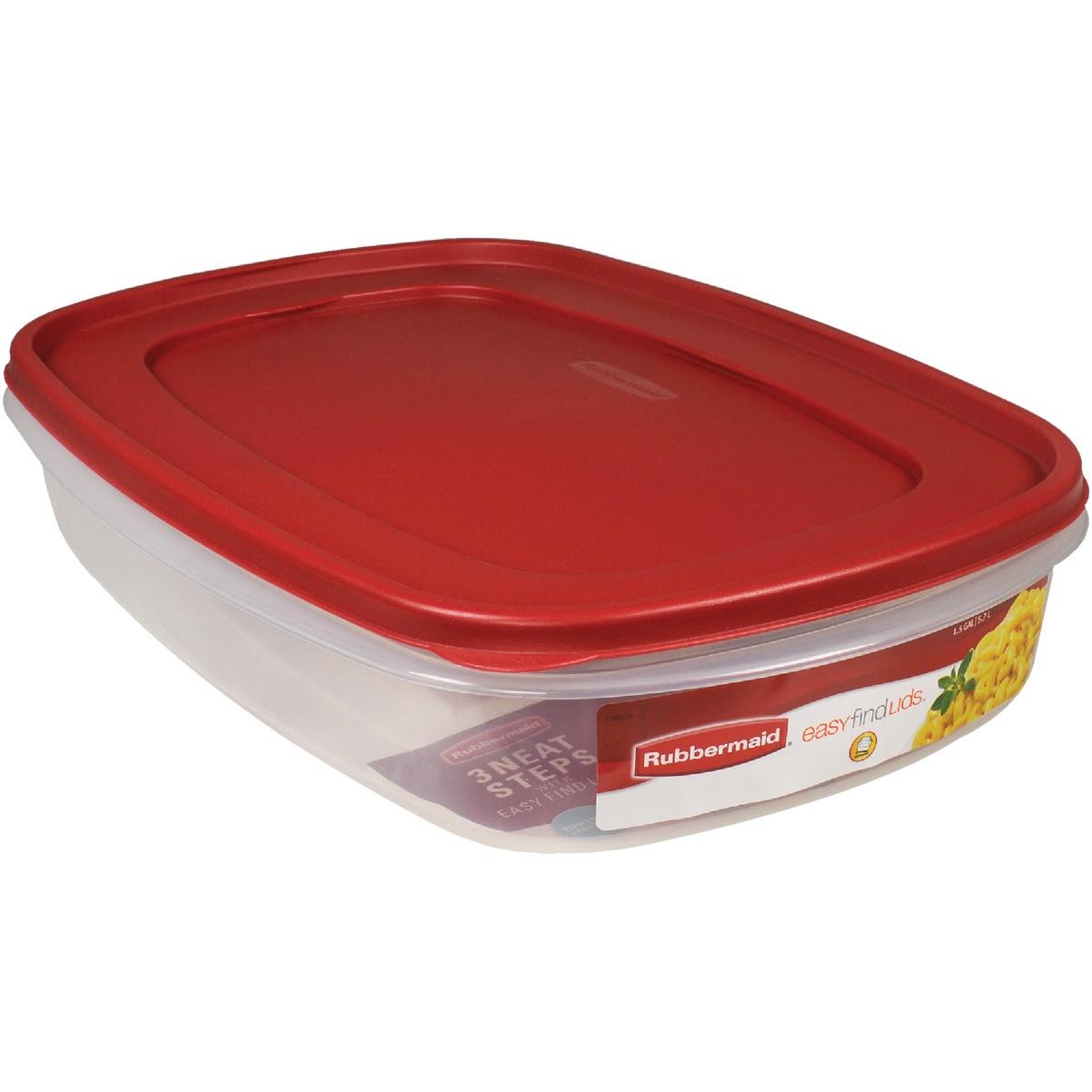 Rubbermaid EasyStore 28.8 C. Clear Rectangular Food Storage Container with Lid