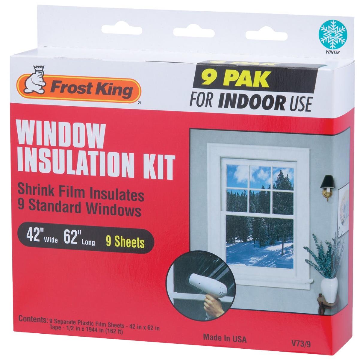 Frost King 42 In. x 62 In. Indoor Shrink Film Window Kit (9-Pack)
