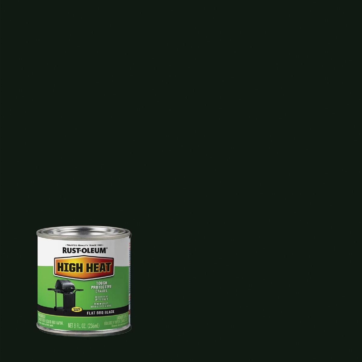 Rust-Oleum Flat High Heat Enamel, BBQ Black, 1/2 Pt.