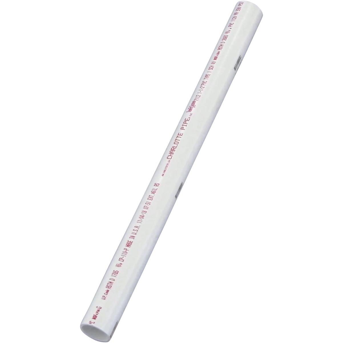 Charlotte Pipe 1-1/2 In. x 2 Ft. Schedule 40 PVC-DWV Solid Core Pipe