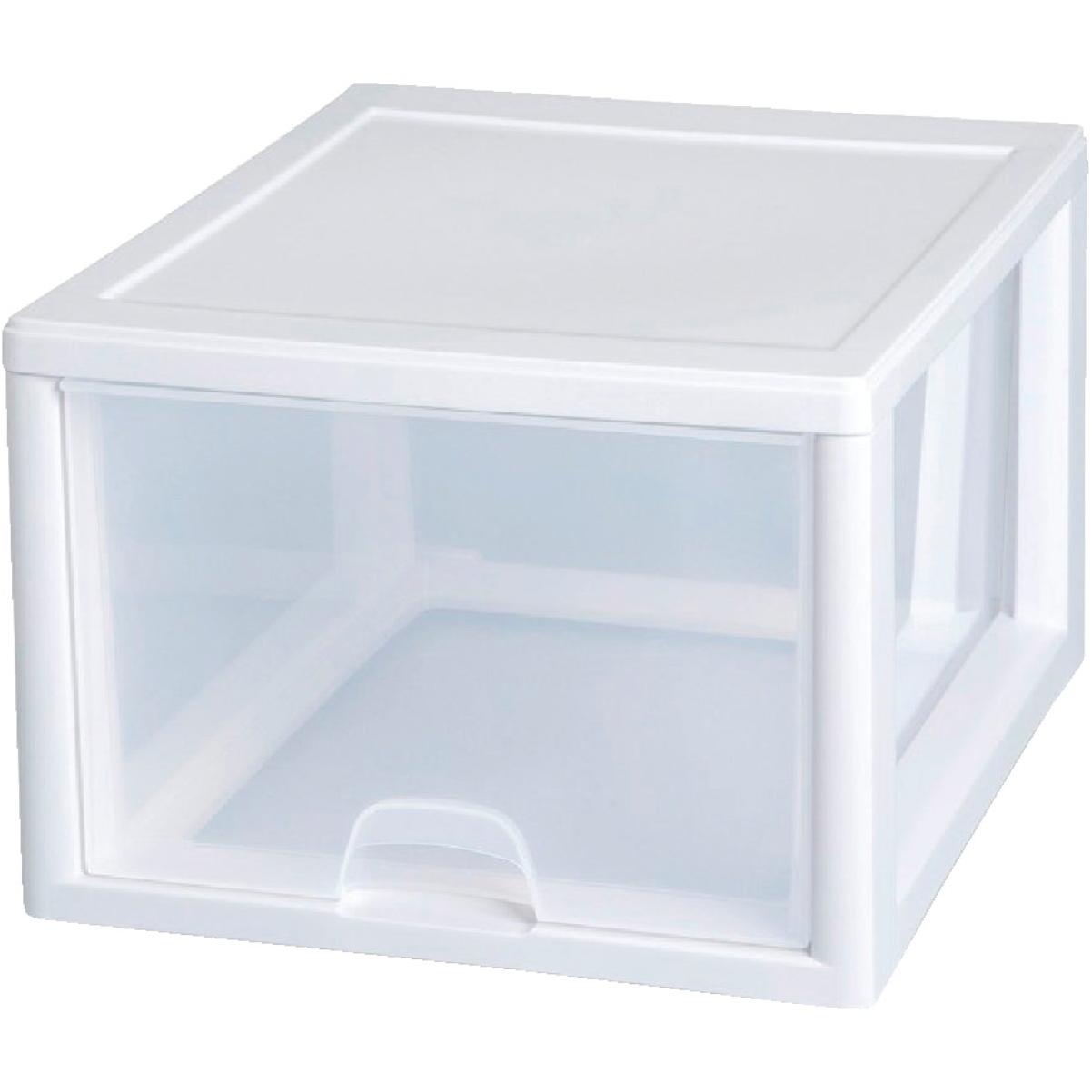 Sterilite 14 In. x 10.25 In. x 17 In. 27 Quart White Stackable Storage Drawer
